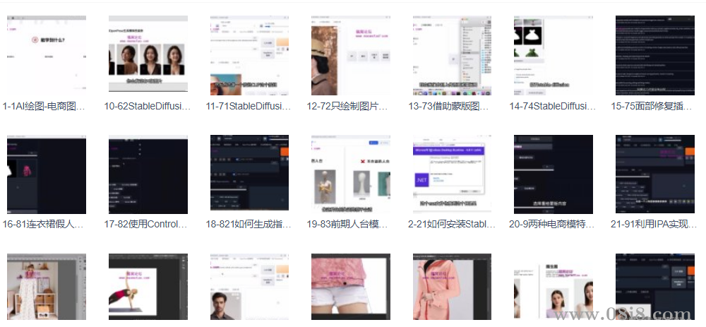 AI繪畫虛擬模特電商圖0到精通（視頻）