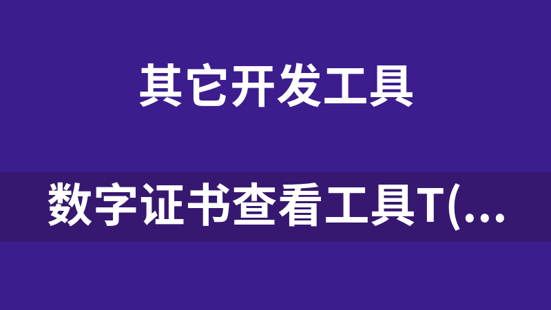 點擊放大 數字證書查看工具t(智能密鑰查看器)