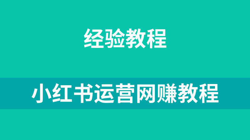 [免費(fèi)]小紅書運(yùn)營(yíng)網(wǎng)賺教程