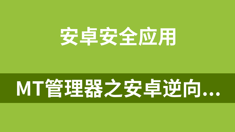 點擊放大 MT管理器之安卓逆向破解分析之路全套