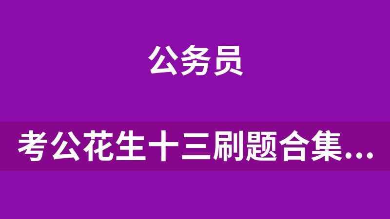 點擊放大 考公花生十三刷題合集(3600道)