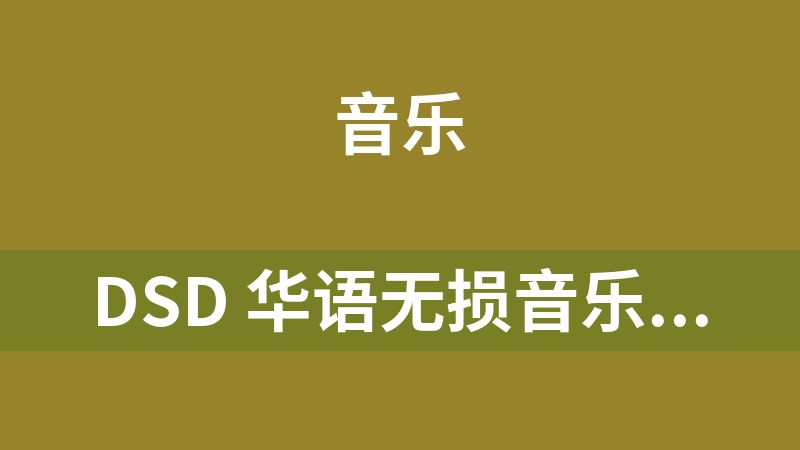 點擊放大 DSD 華語無損音樂820G