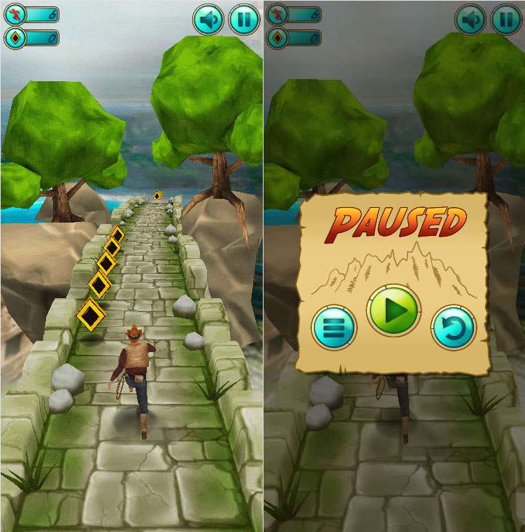 點擊放大 自適應h5神廟逃亡小游戲源碼