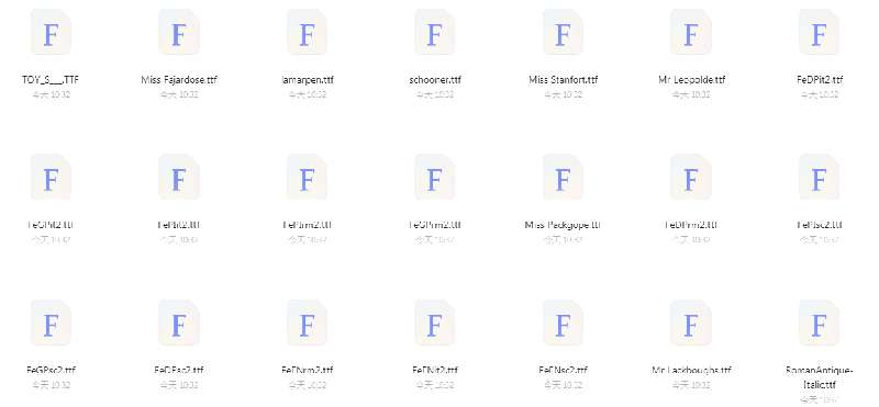 點擊放大 102個英文字體
