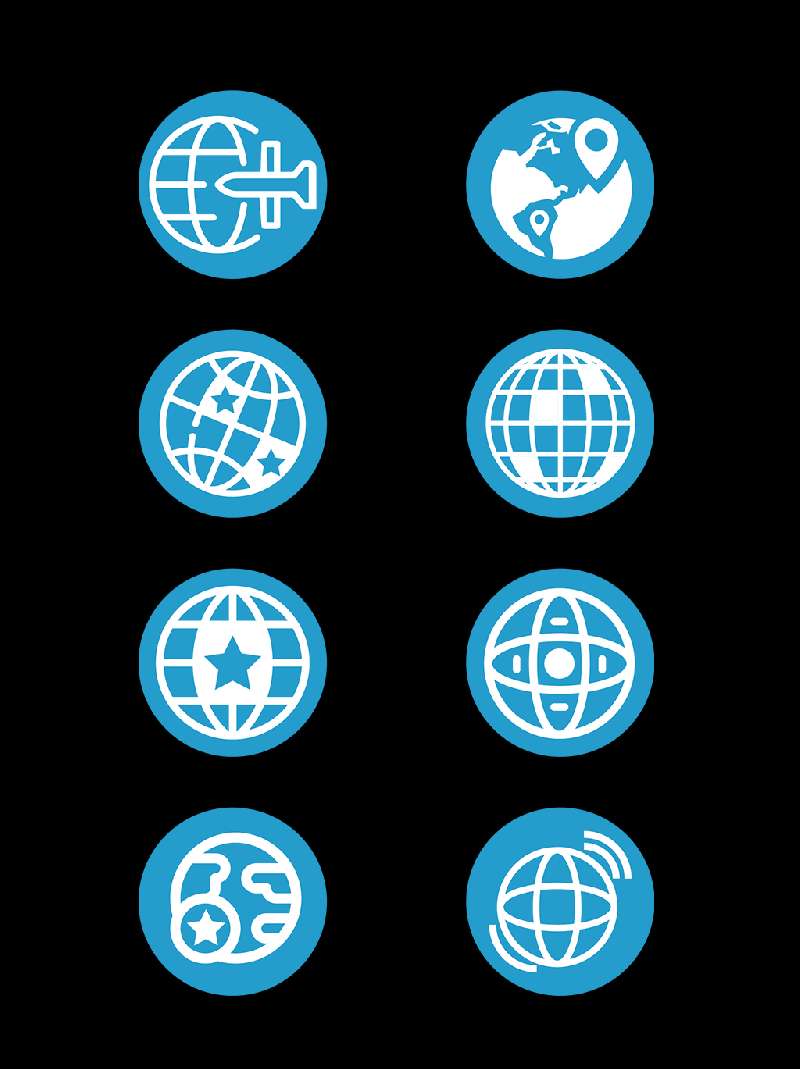 矢量線形地球ai源文件（8個ai格式）