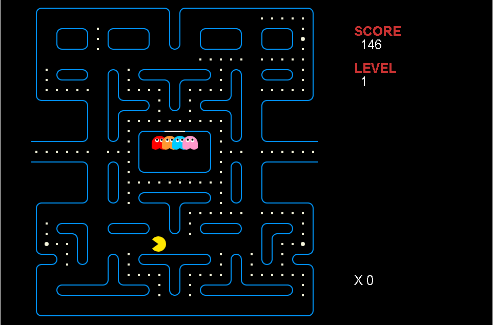 點擊放大 吃豆人小游戲源碼(html+js)