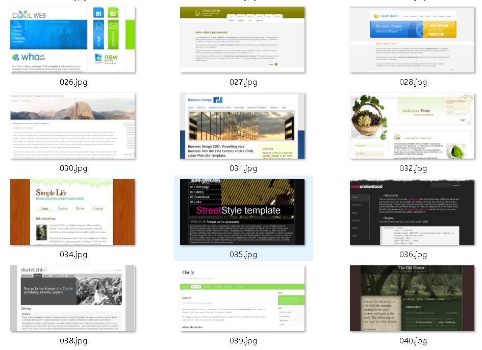 點擊放大 100個公司英文網站模板(PC前臺)