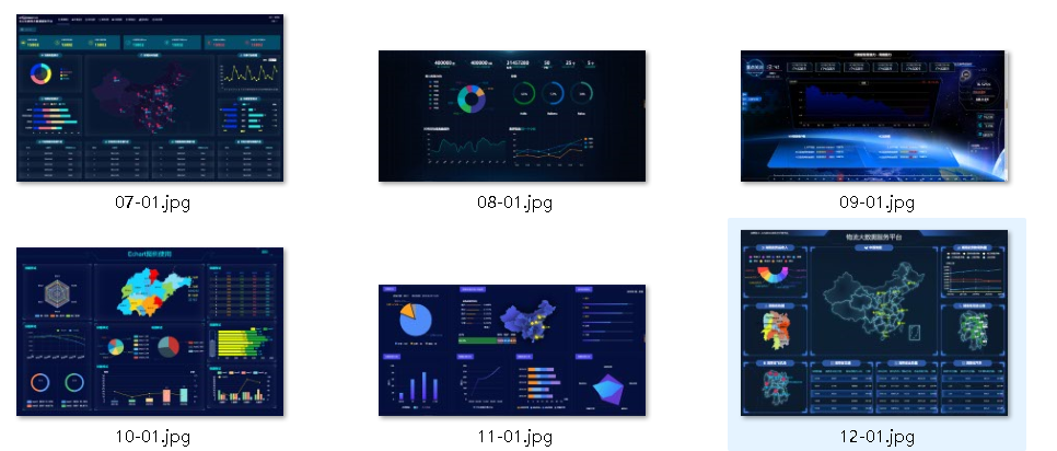 點(diǎn)擊放大 43套大數(shù)據(jù)可視化大屏展示模板echarts源碼(html+js)