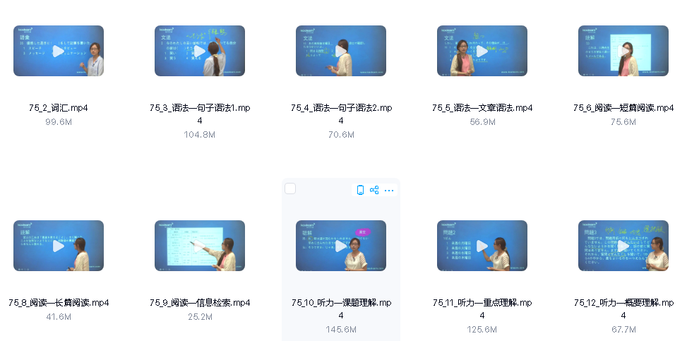 點擊放大 日語能力考N3