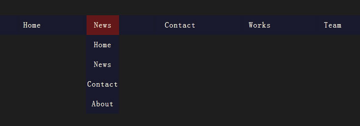 CSS3鼠標懸停動畫下拉導航菜單代碼