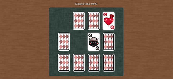 點(diǎn)擊放大 jQuery撲克牌翻牌配對消除游戲源碼