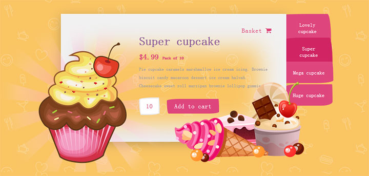 可愛卡通風格CSS3焦點圖圖文動畫切換特效