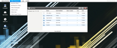 jquery在線模擬linux系統桌面效果