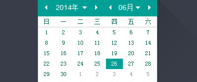 簡潔清爽多功能多皮膚時間日期控制效果
