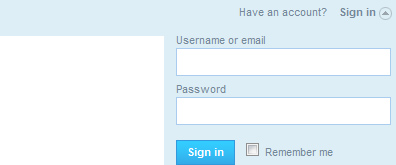 jquery網頁右上角登錄窗口可展開折疊代碼