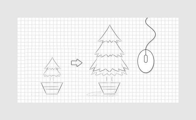 點擊放大 HTML5鼠標(biāo)滾動模擬樹生長過程代碼