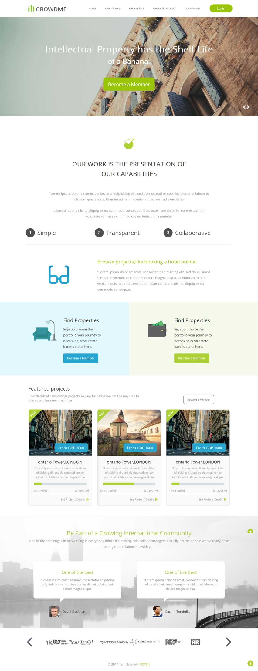 點擊放大 綠色的響應(yīng)式商務(wù)公司展示單頁網(wǎng)站模板_html單頁模板