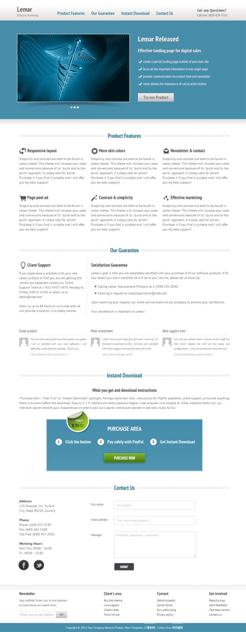 簡單實用的企業介紹單頁模板html_html單頁模板