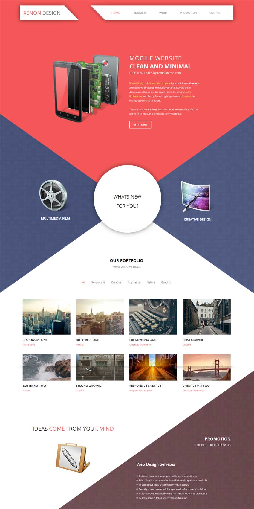 精美創意的個人設計師網頁模板下載_html單頁模板