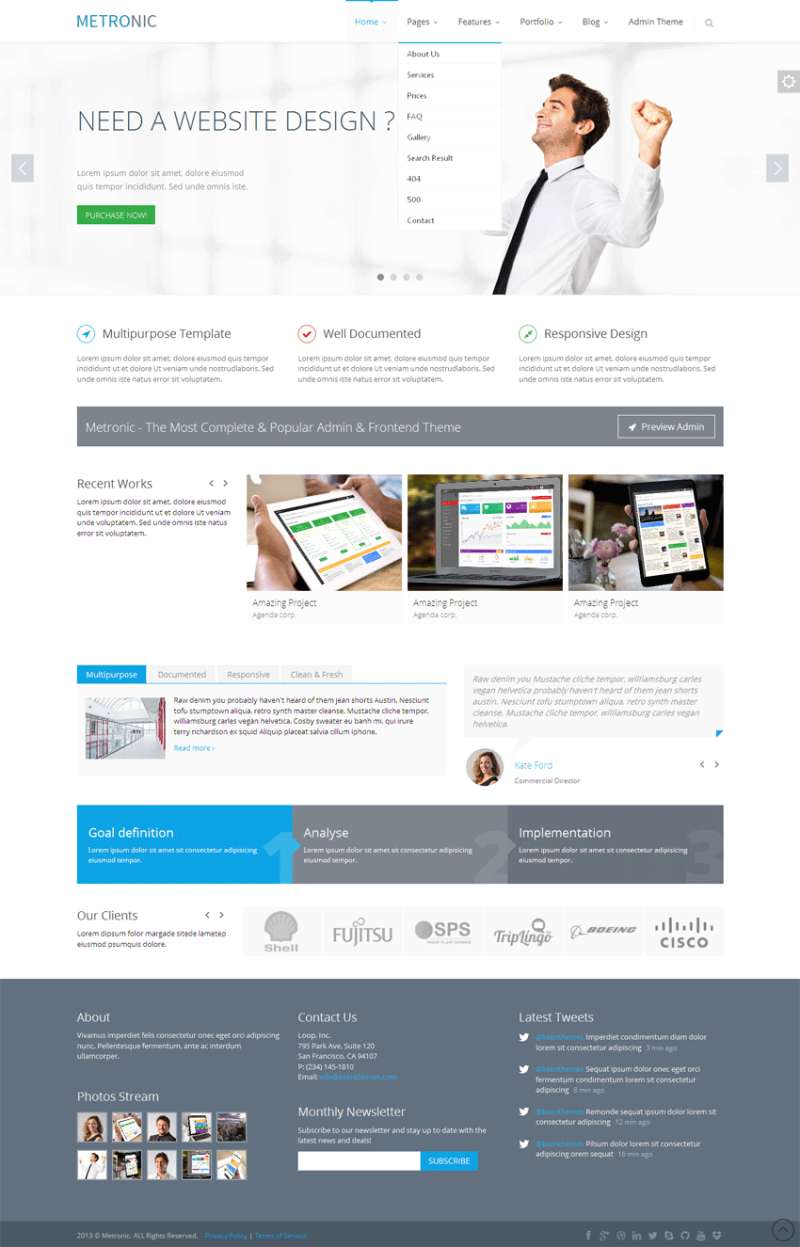 白色簡潔的IT軟件公司模板bootstrap響應式網站模板下載_響應式網站模板