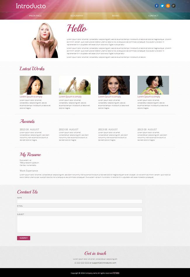 點(diǎn)擊放大 簡潔圖文組合網(wǎng)站模板