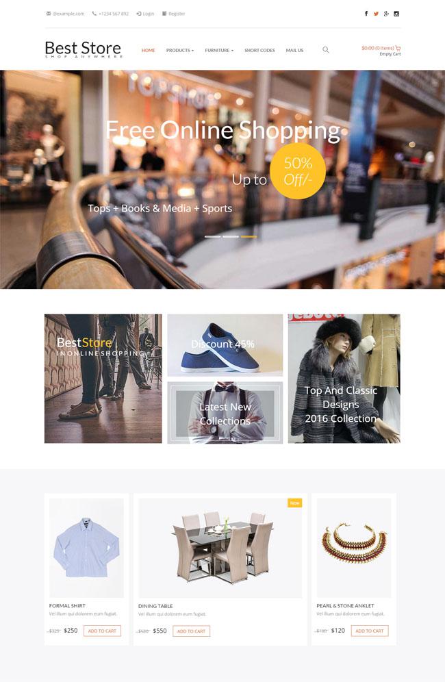 點擊放大 響應(yīng)式網(wǎng)上商店CSS3模板