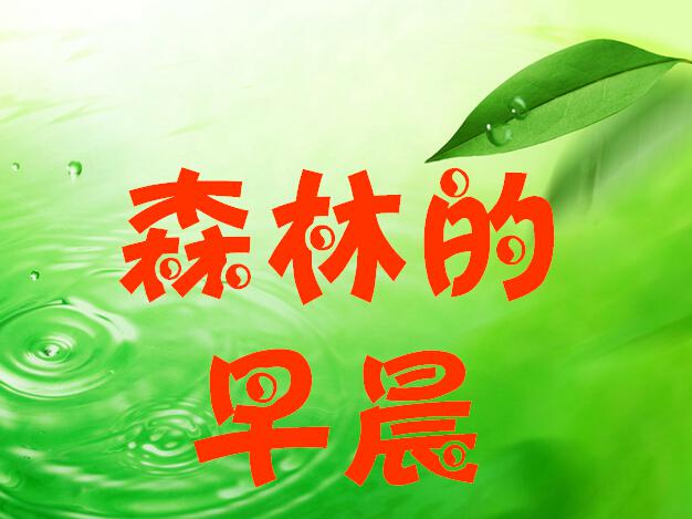 [免費]《森林的早晨》課件PPT動畫