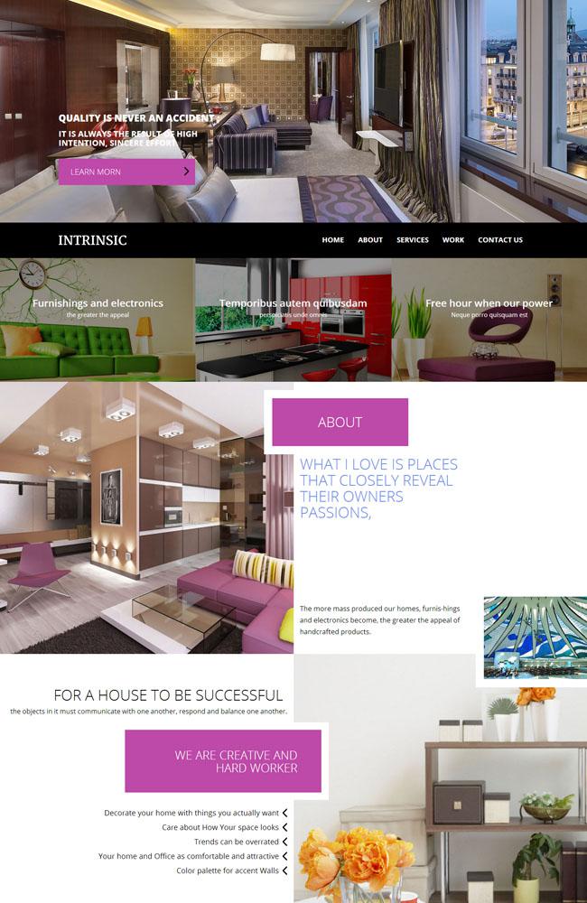 點(diǎn)擊放大 簡約室內(nèi)裝修設(shè)計(jì)CSS3模板