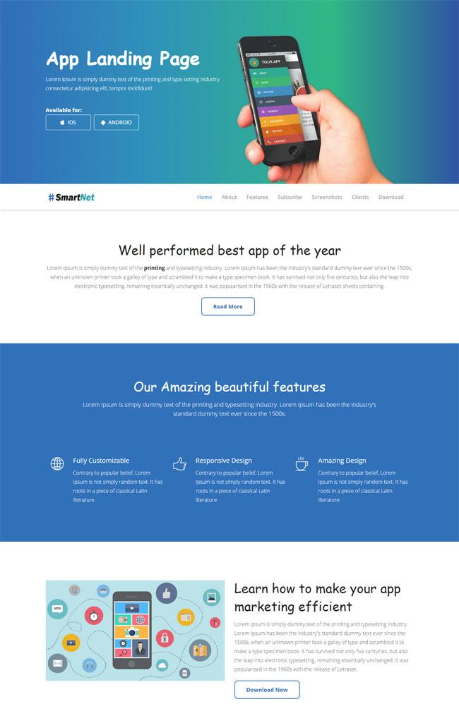 APP官網展示下載網站模板