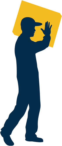 勞動者工人人物剪影圖標素材