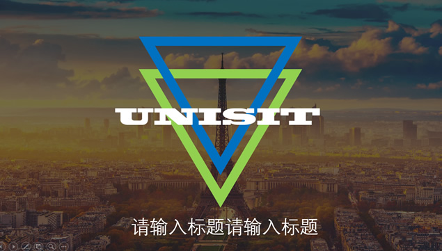 [免費]簡約幾何圖形創意封面與排版商務工作匯報ppt模板