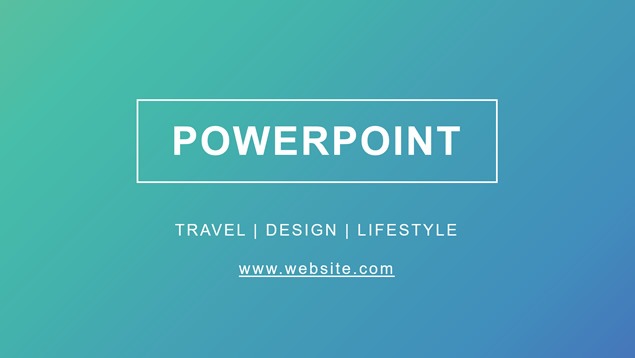 [免費]藍綠漸變小清新極簡約大氣歐美風工作匯報ppt模板