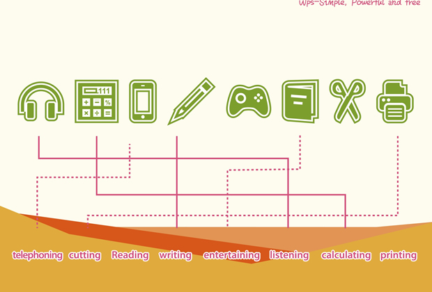 [免費]快樂連線 輕松辦公 趣味商務ppt模板